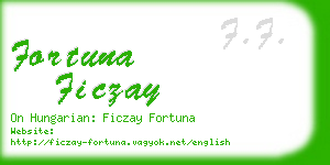 fortuna ficzay business card